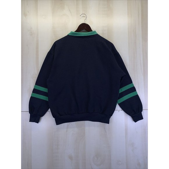 Vintage 1980–90s Sports Accent Womens Collared Sweatshirt Nautical Medium-8490 - Picture 5 of 7